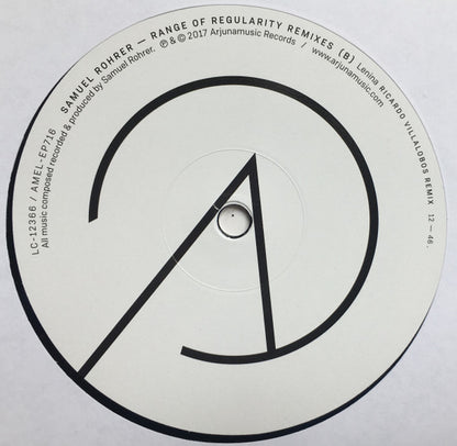 Samuel Rohrer - Range of Regularity Remixes (nuovo)
