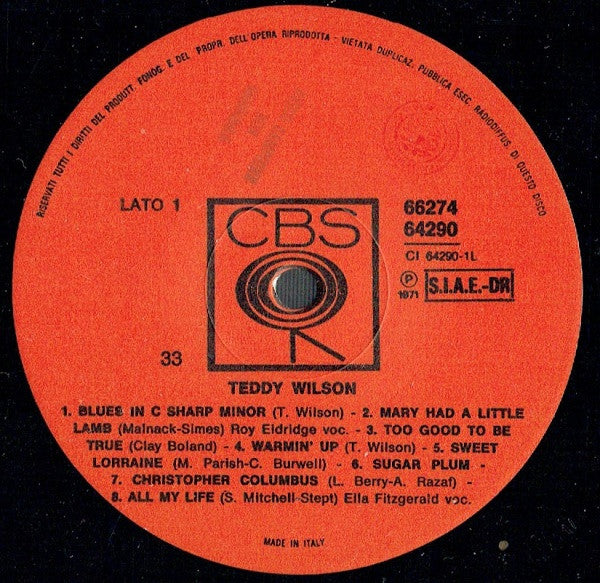 Teddy Wilson - Blues In C Sharp Minor