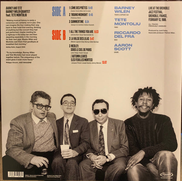 Barney Wilen Quartet - Barney And Tete (Grenoble '88) (nuovo)
