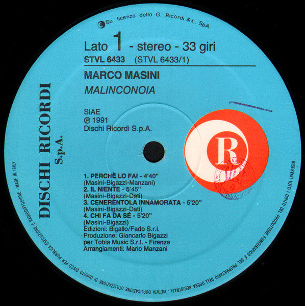 Marco Masini - Malinconoia