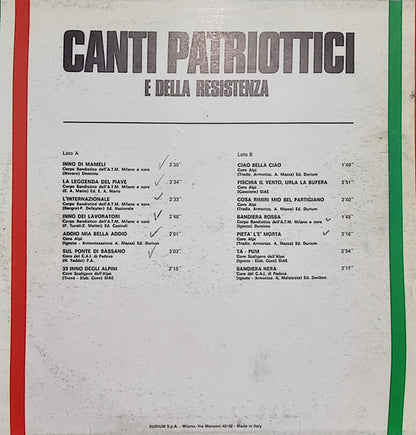 Various - Canti Patriottici E Della Resistenza