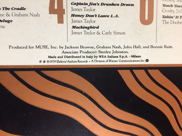 Various - No Nukes - From The Muse Concerts For A Non-Nuclear Future - Madison Square Garden - September 19-23, 1979