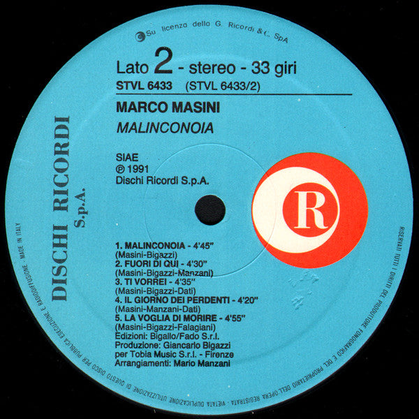 Marco Masini - Malinconoia