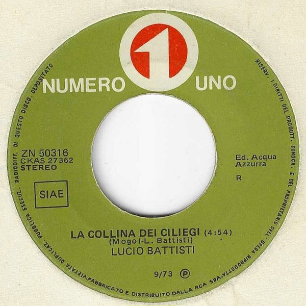 Lucio Battisti - La Collina Dei Ciliegi (7")