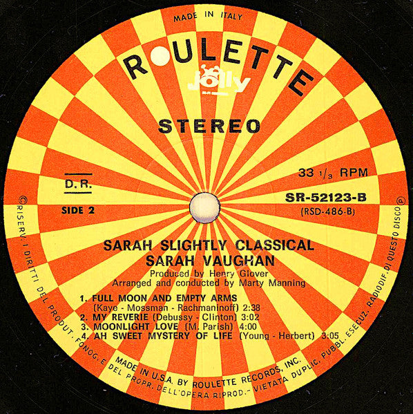 Sarah Vaughan - Sarah Slightly Classical