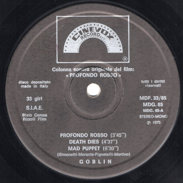 Goblin - Profondo Rosso (Colonna Sonora Originale Del Film)