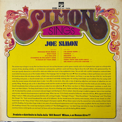 Joe Simon - Simon Sings