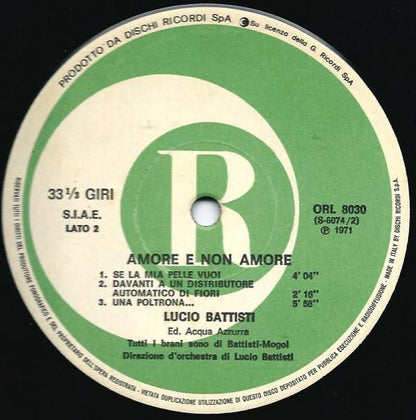 Lucio Battisti - Amore E Non Amore