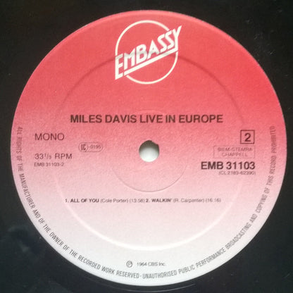 Miles Davis - Live In Europe