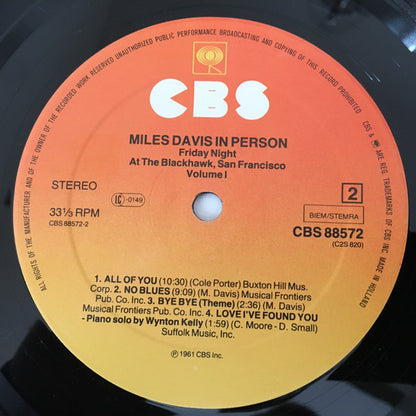 Miles Davis - In Person Friday And Saturday Nights At The Blackhawk, San Francisco