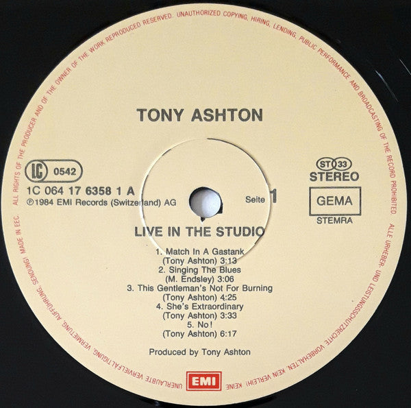 Tony Ashton - Live In The Studio