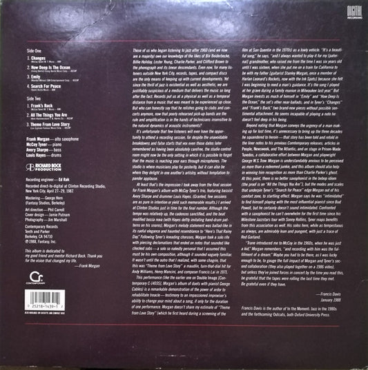 Frank Morgan And The McCoy Tyner Trio ‎– Major Changes