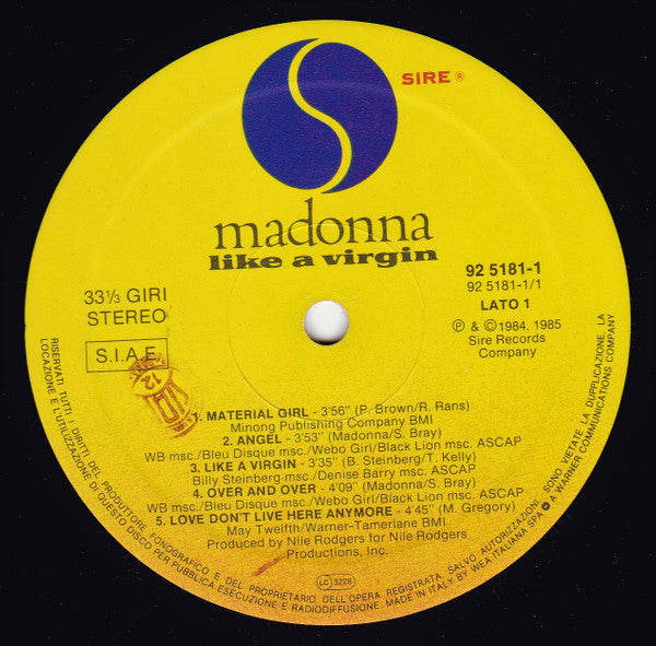 Madonna - Like A Virgin