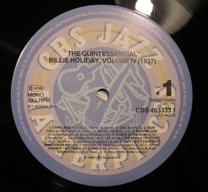 Billie Holiday - The Quintessential Billie Holiday Volume 4 (1937)