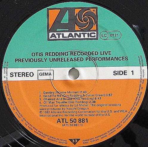 Otis Redding - Recorded Live (Previously Unreleased Performances)