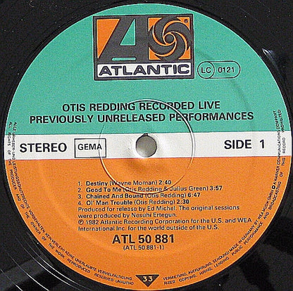 Otis Redding - Recorded Live (Previously Unreleased Performances)