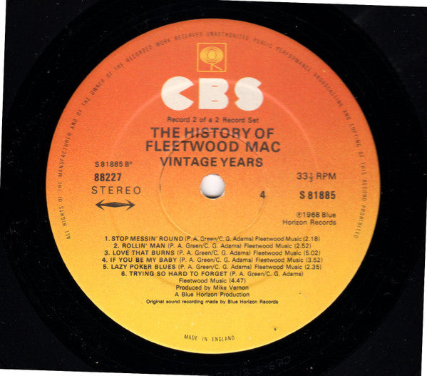 Fleetwood Mac - The History Of Fleetwood Mac - Vintage Years