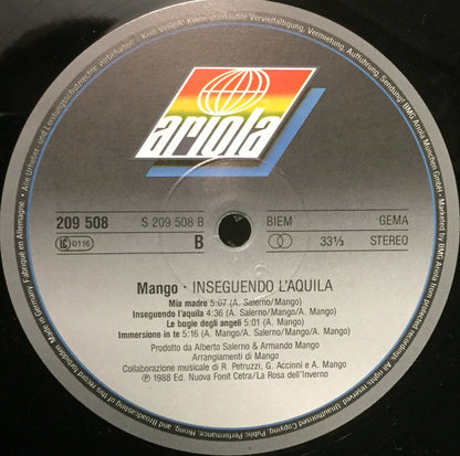 Mango - Inseguendo L'Aquila