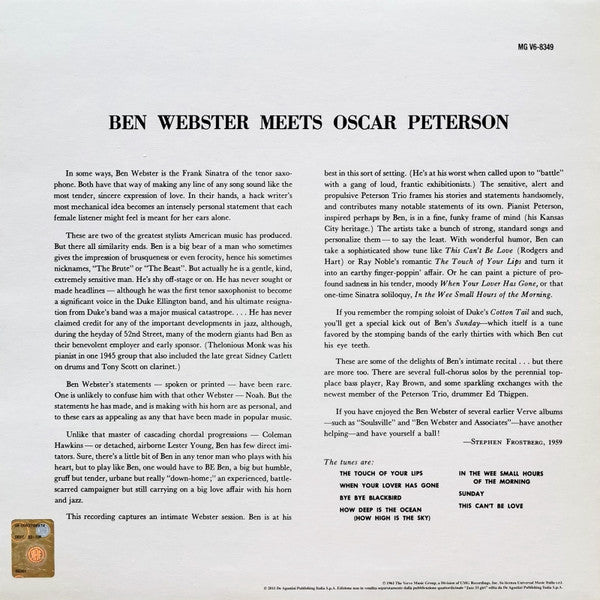 Ben Webster - Ben Webster Meets Oscar Peterson