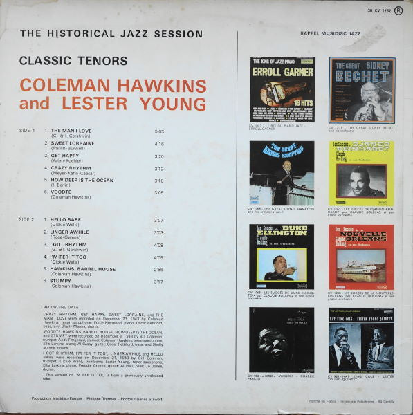 Coleman Hawkins - Classic Tenors - The Historical Jazz Session