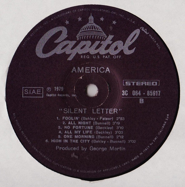 America - Silent Letter