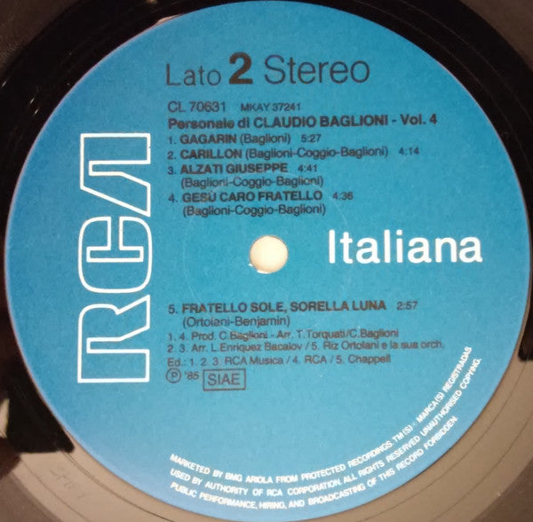 Claudio Baglioni - Personale Di Claudio Baglioni Vol. 4