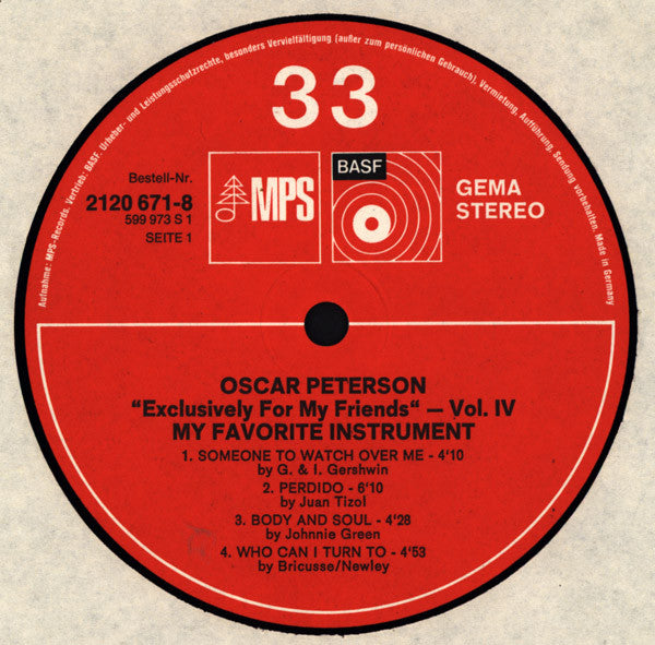 Oscar Peterson - My Favorite Instrument