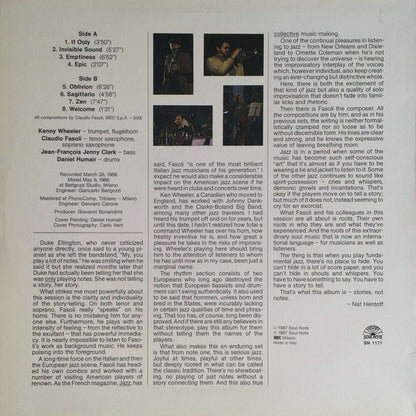 Claudio Fasoli, Kenny Wheeler, J.-F. Jenny Clark, Daniel Humair ‎– Welcome
