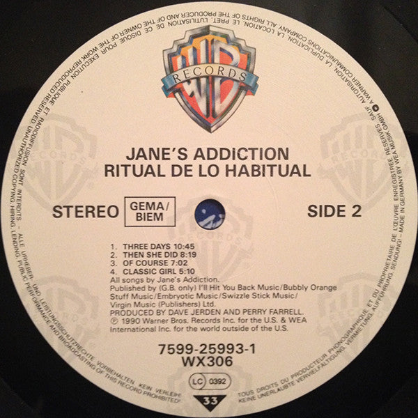 Jane's Addiction - Ritual De Lo Habitual