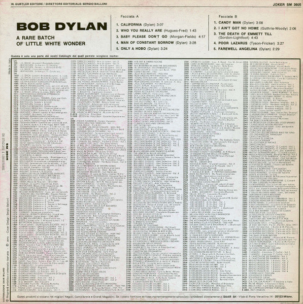 Bob Dylan - A Rare Batch Of Little White Wonder (unofficial)