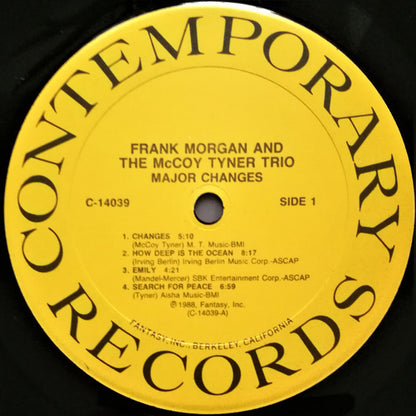 Frank Morgan And The McCoy Tyner Trio ‎– Major Changes