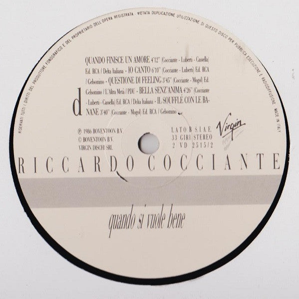 Riccardo Cocciante - Quando Si Vuole Bene