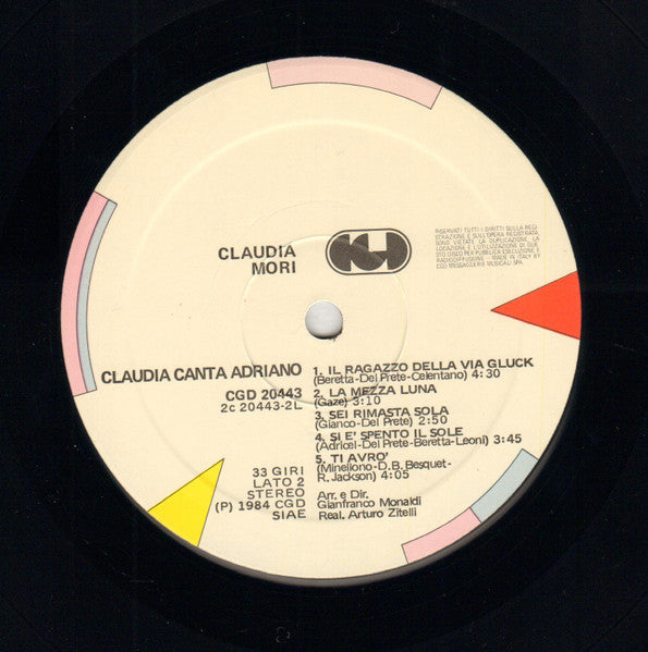 Claudia Mori - Claudia Canta Adriano