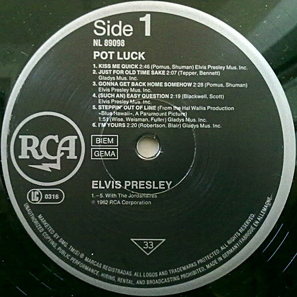 Elvis Presley - Pot Luck