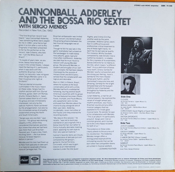 Cannonball Adderley - Cannonball Adderley And The Bossa Rio Sextet With Sergio Mendes