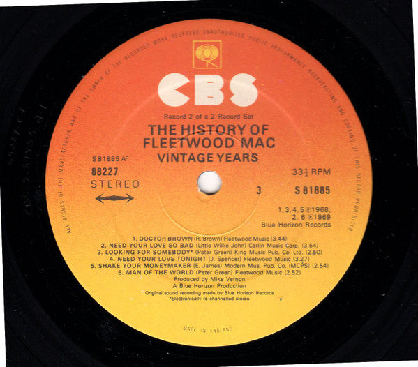 Fleetwood Mac - The History Of Fleetwood Mac - Vintage Years