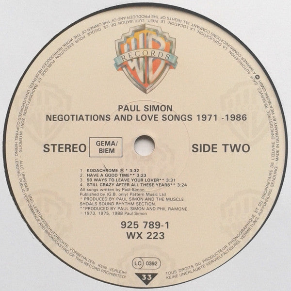 Paul Simon - Negotiations And Love Songs (1971-1986)