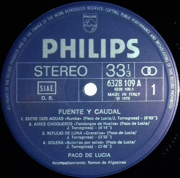 Paco De Lucía - Fuente Y Caudal