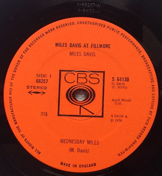 Miles Davis - Miles Davis At Fillmore