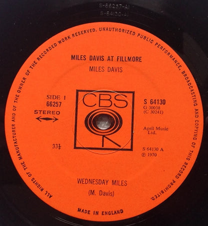Miles Davis - Miles Davis At Fillmore