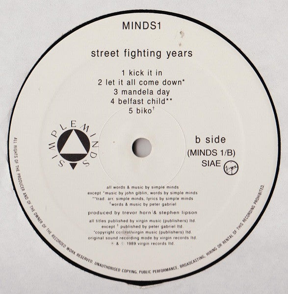Simple Minds - Street Fighting Years