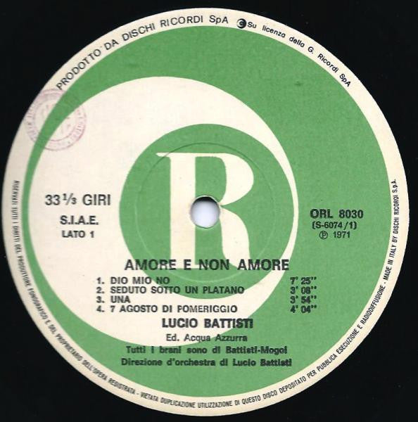 Lucio Battisti - Amore E Non Amore