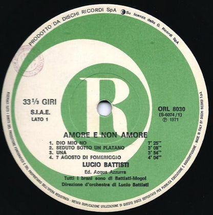 Lucio Battisti - Amore E Non Amore