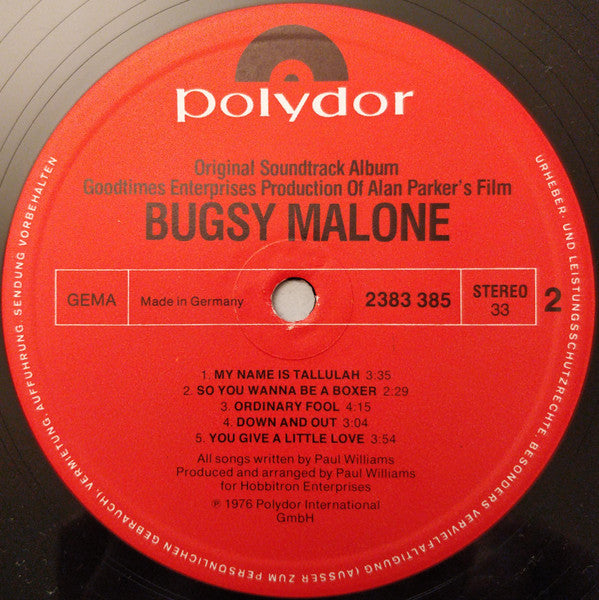 Paul Williams - Bugsy Malone (Original Soundtrack Recording)