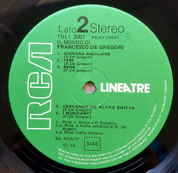 Francesco De Gregori - Il Mondo Di Francesco De Gregori
