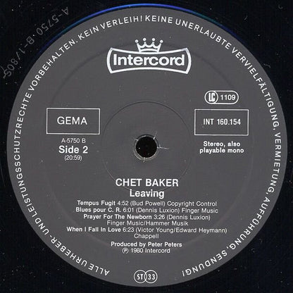 Chet Baker - Leaving