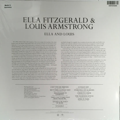 Ella Fitzgerald & Louis Armstrong ‎– Ella And Louis