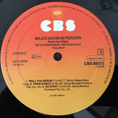 Miles Davis - In Person Friday And Saturday Nights At The Blackhawk, San Francisco