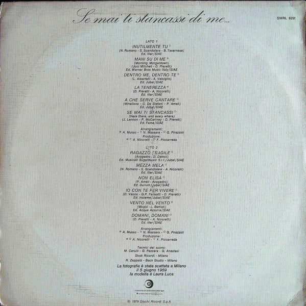 Laura Luca - Se Mai Ti Stancassi Di Me...