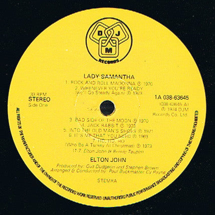 Elton John - Lady Samantha